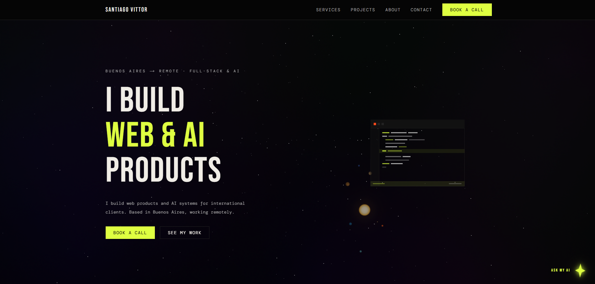 santiagovittor.store website preview